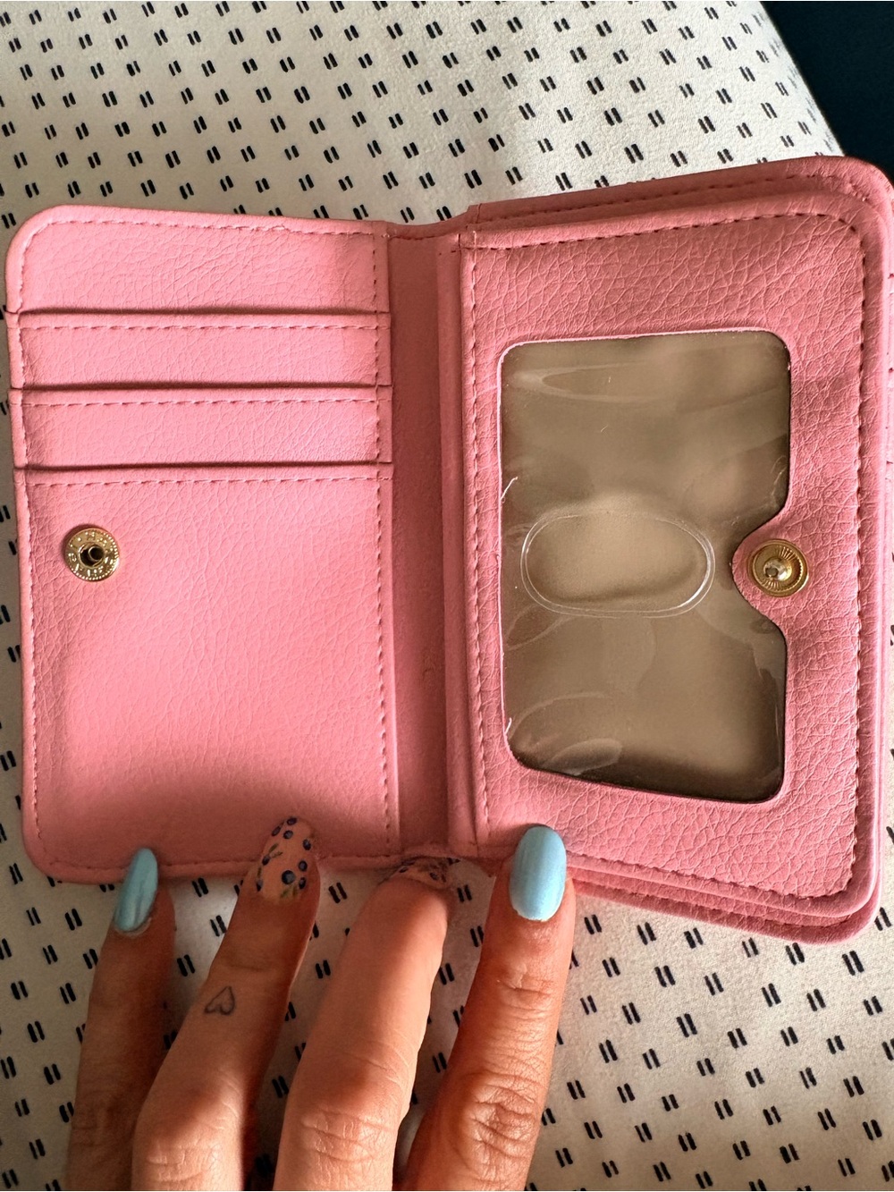 Pink Textured Leather Wallet - Picture 2 of 4